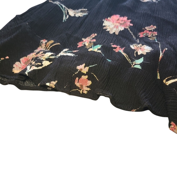 En Crème Floral Cold Shoulder Long Sleeve Black Romper Women’s XL Boho Chic - Picture 5 of 13